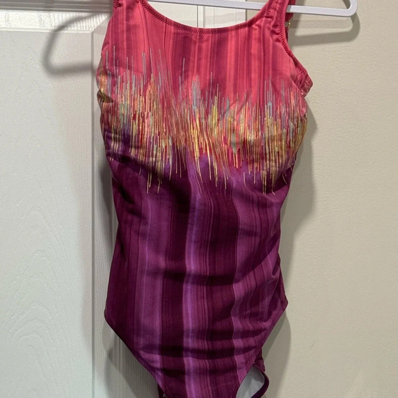 GOTTEX MOROCCAN SKY MASTECTOMY HIGH NECK ONE PIECE SWIMSUIT Sz : 10 - Picture 5 of 9